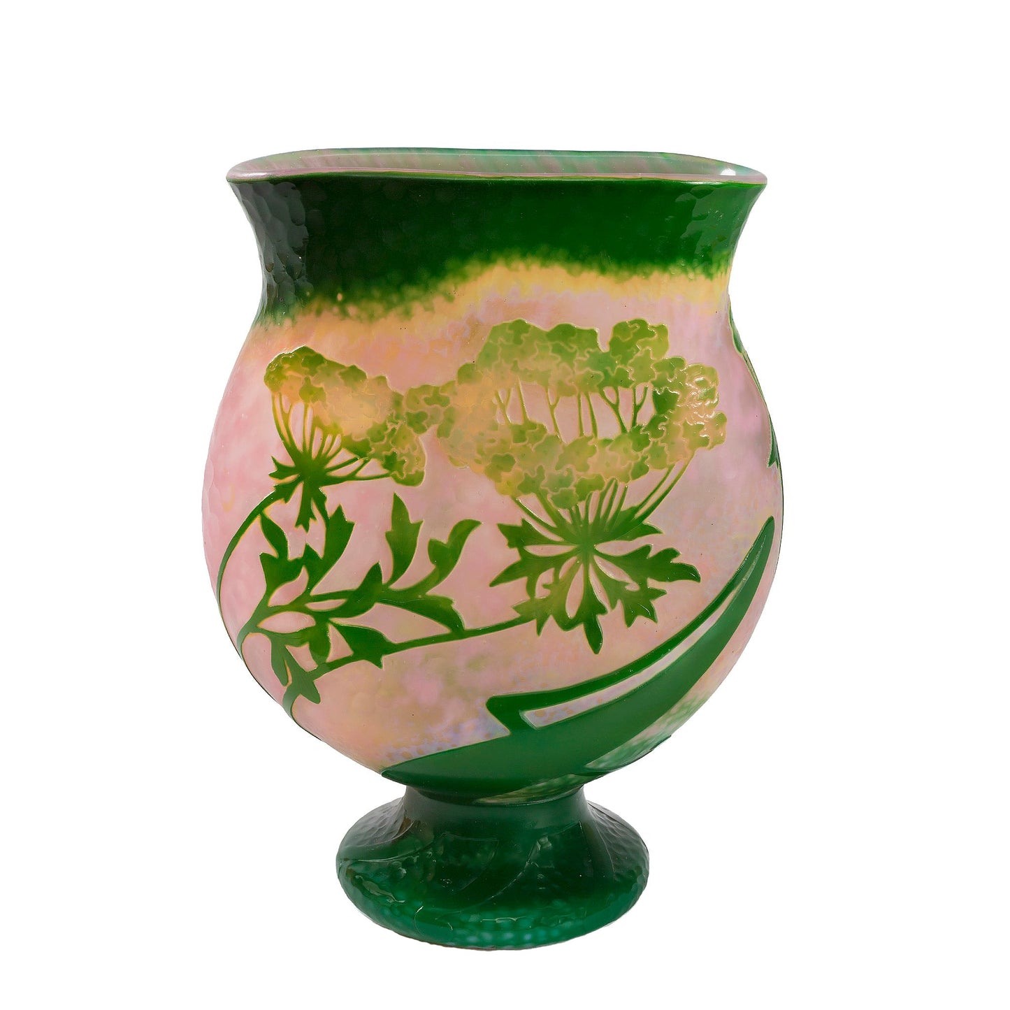 Daum Nancy "Ombelle" Cameo Glass Vase