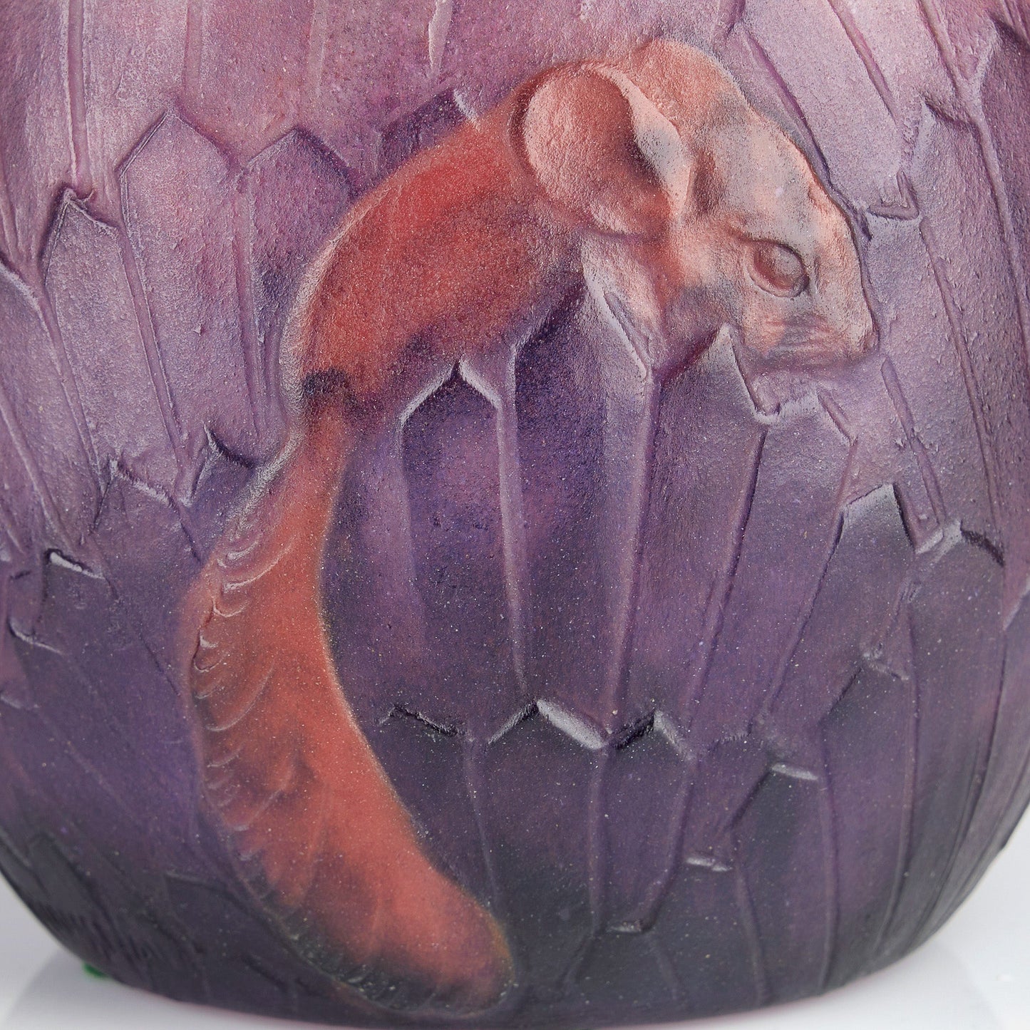 Gabriel Argy-Rousseau "Ecureuils Dans L'Herbe" Pâte de Verre Glass Vase