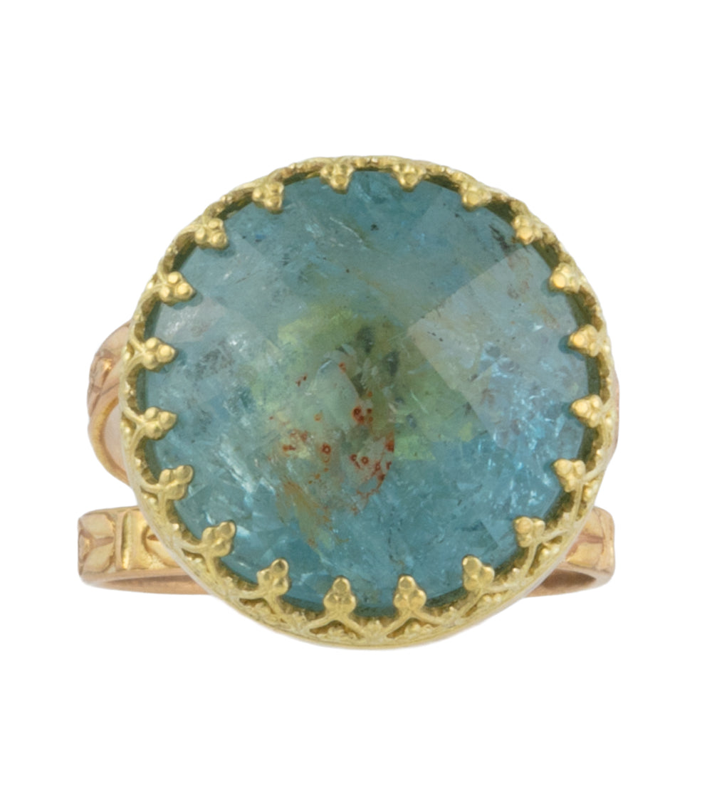 Aquamarine Faceted Ring by Galit