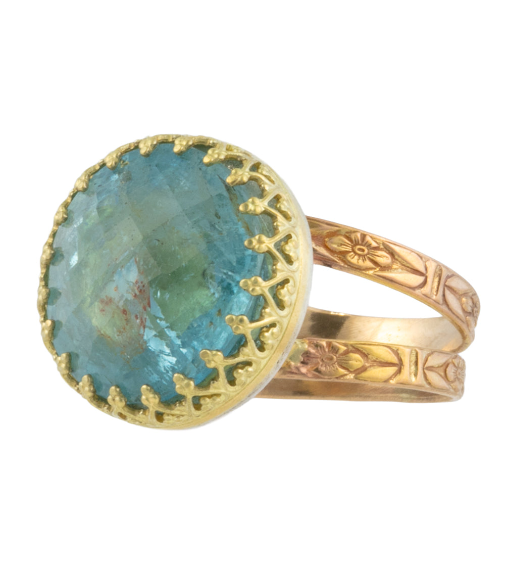 Aquamarine Faceted Ring by Galit