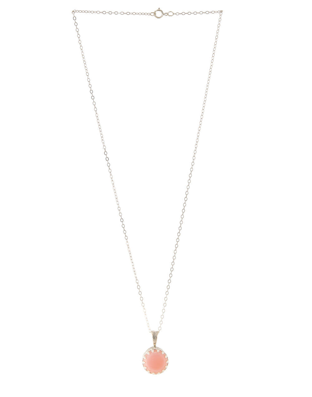 Double-Sided Larimar round cab and Pink Conch shell Necklace by Galit