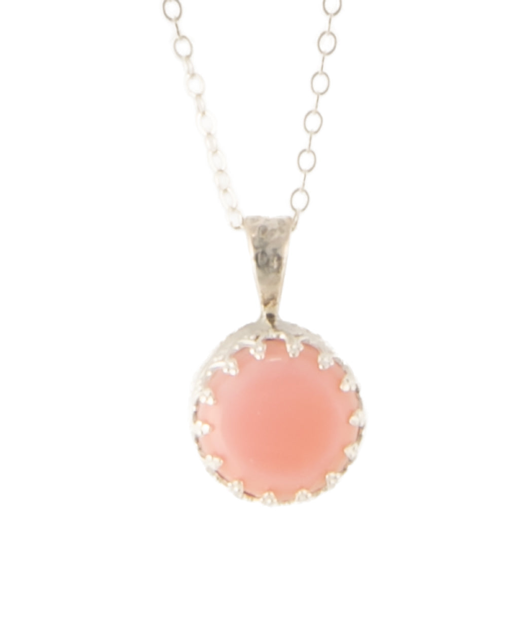 Double-Sided Larimar round cab and Pink Conch shell Necklace by Galit