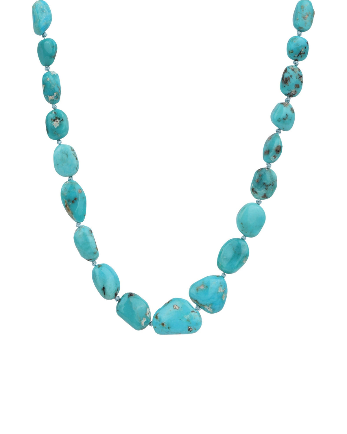 Turquoise Nugget Beaded Necklace