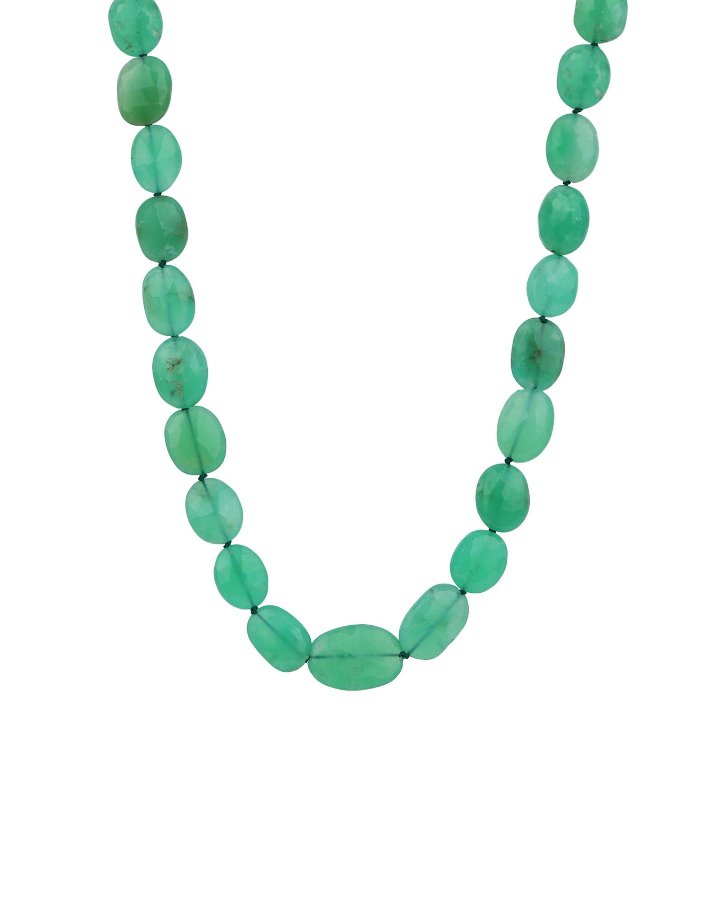 Faceted Chrysoprase Beaded Necklace