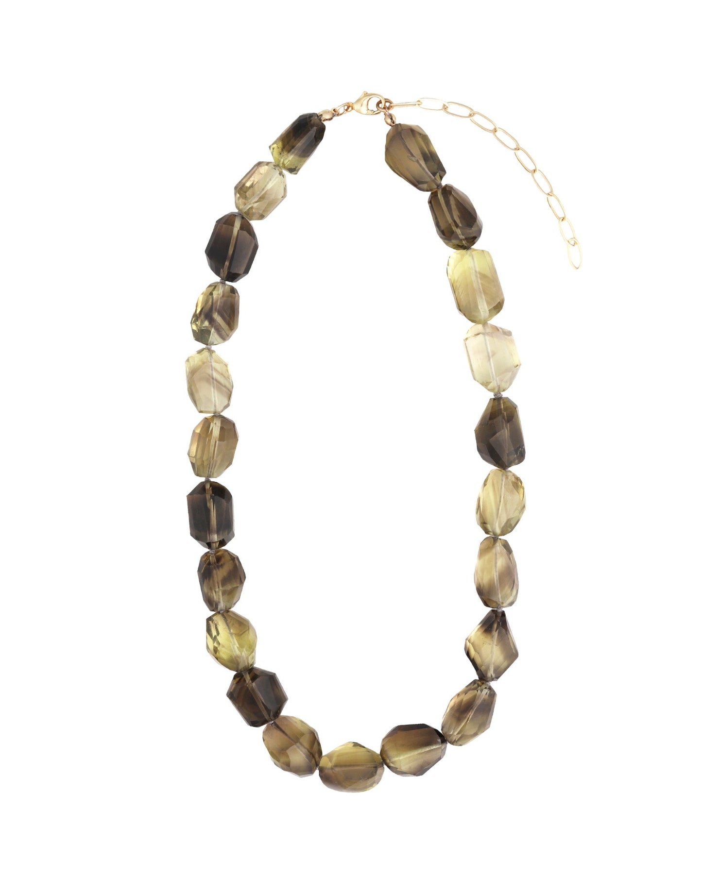Faceted Lemon Quartz Beaded Necklace