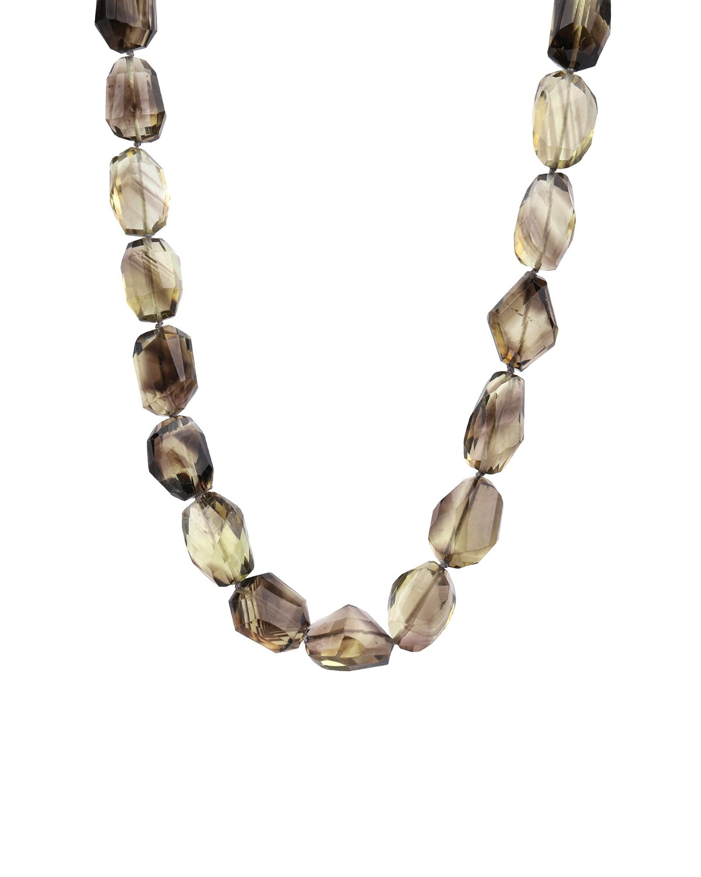 Faceted Lemon Quartz Beaded Necklace