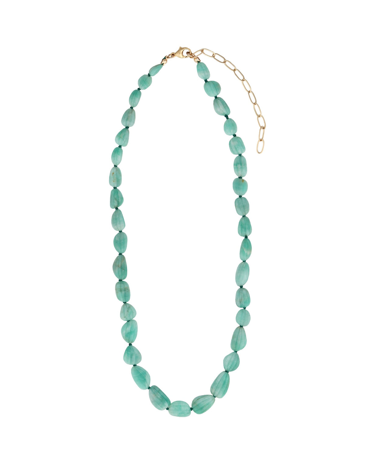 Carved Emerald Beaded Necklace