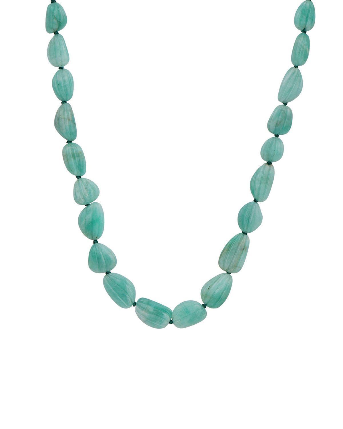 Carved Emerald Beaded Necklace