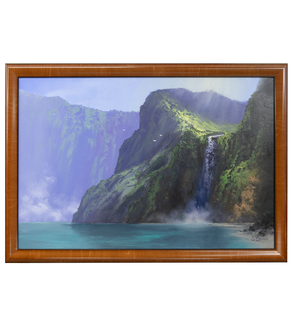 Original Painting: Where the Water Falls by George Eguchi
