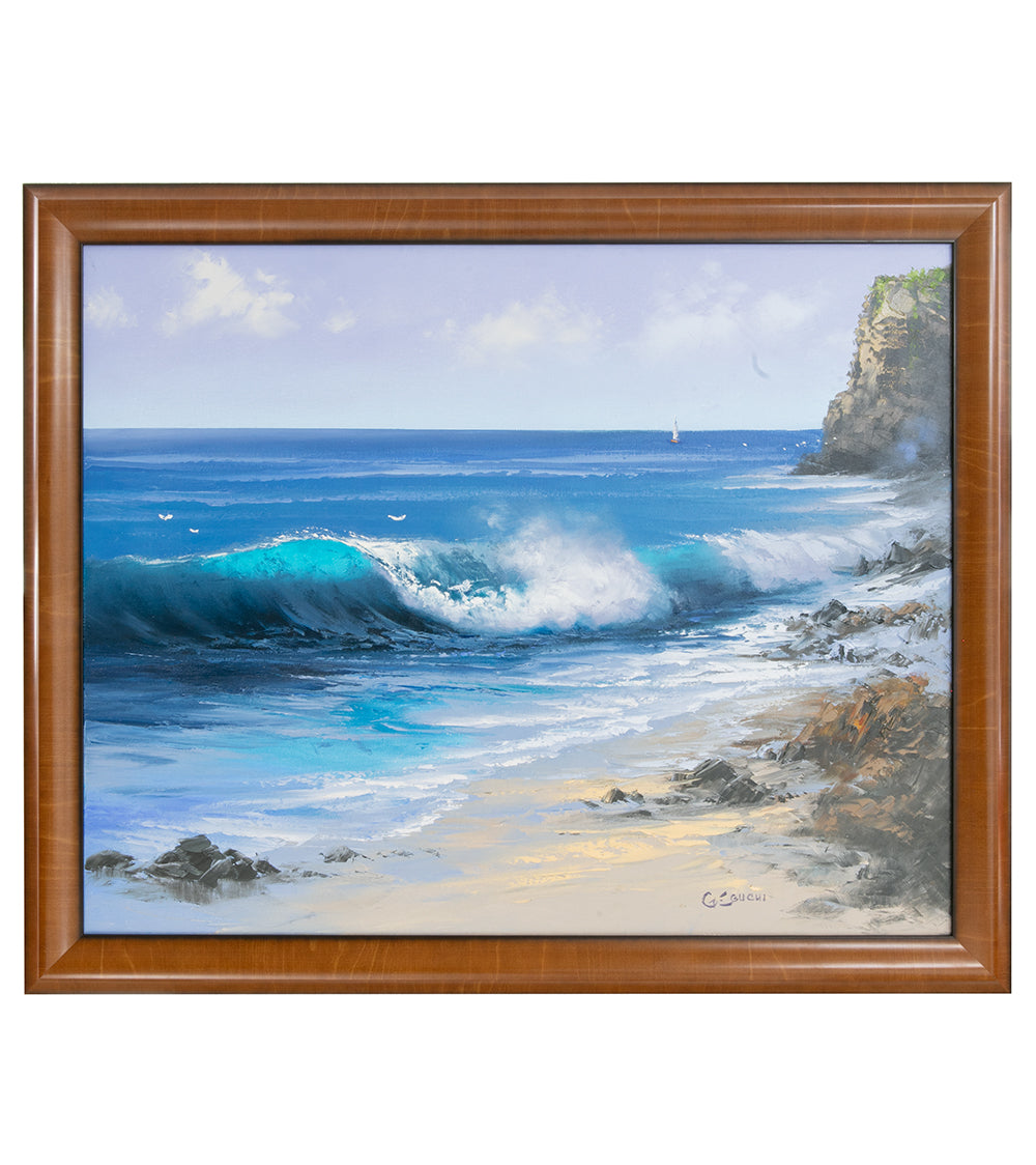 Original Painting: Island Shorebreak by George Eguchi