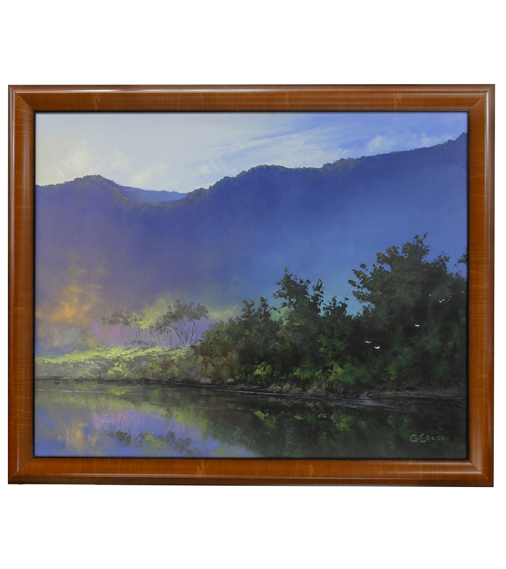 Original Painting: Quiet Reflections in Mist by George Eguchi