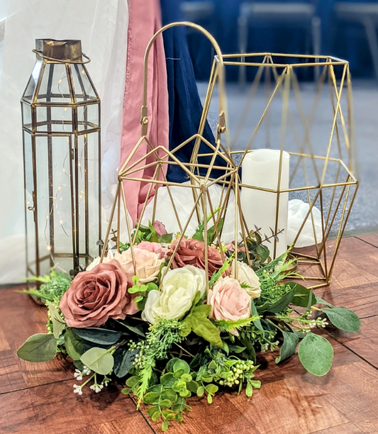 Gold Hexagon Geo Lantern