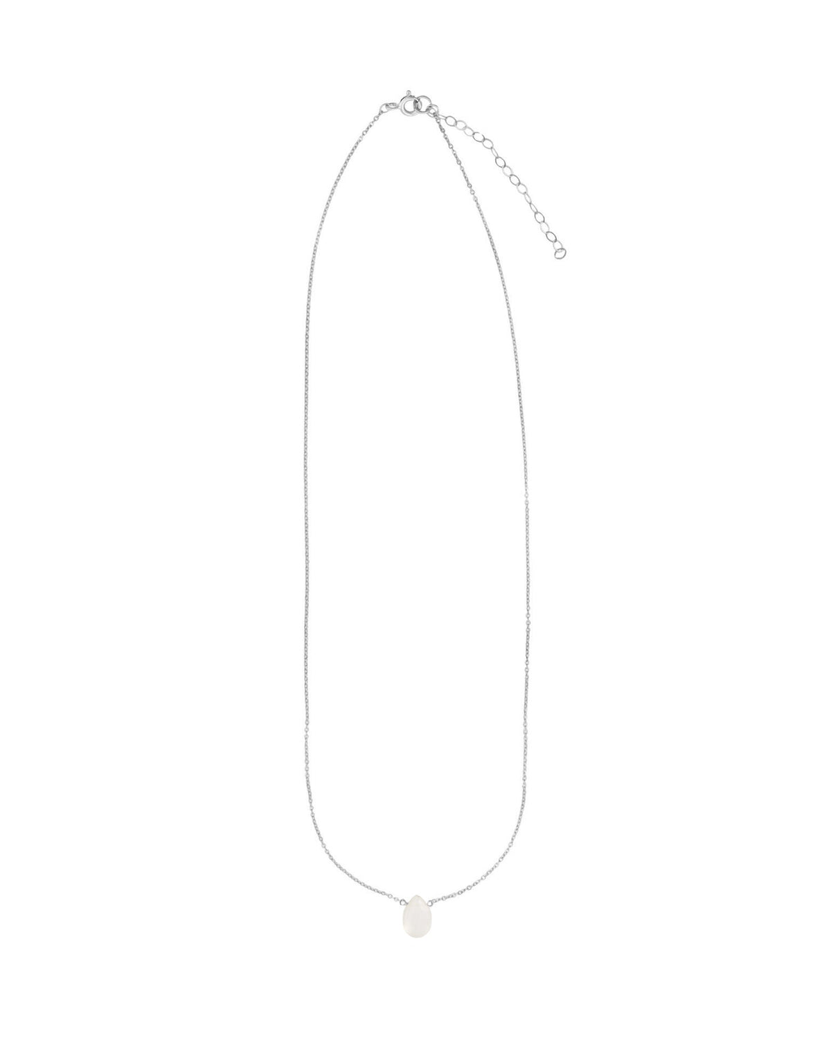 Moonstone Pear Cable Chain Necklace | 6mm