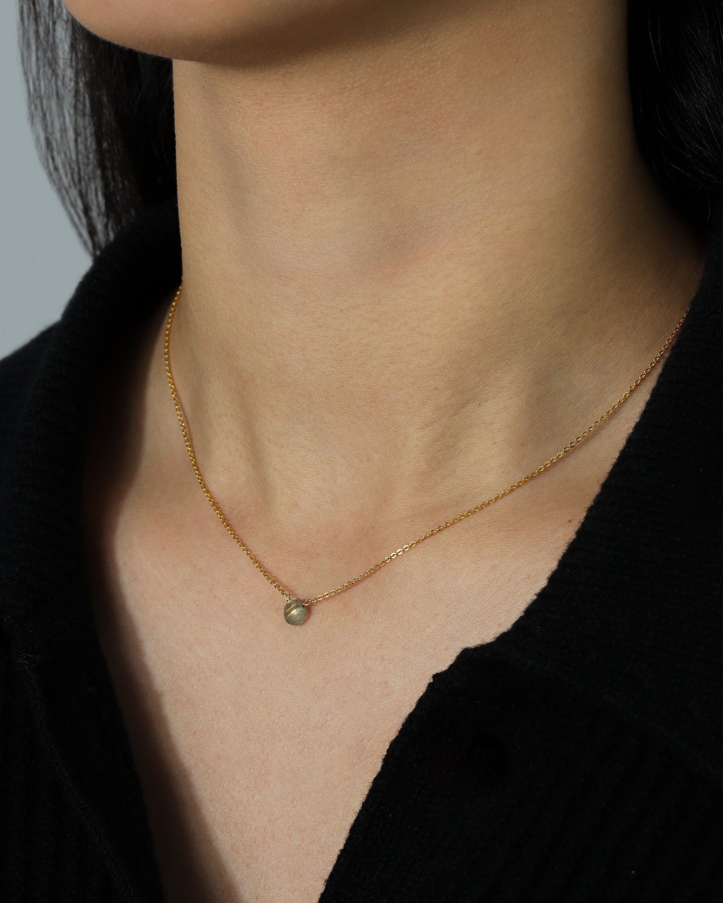 Labradorite Heart Cable Chain Necklace | 6mm