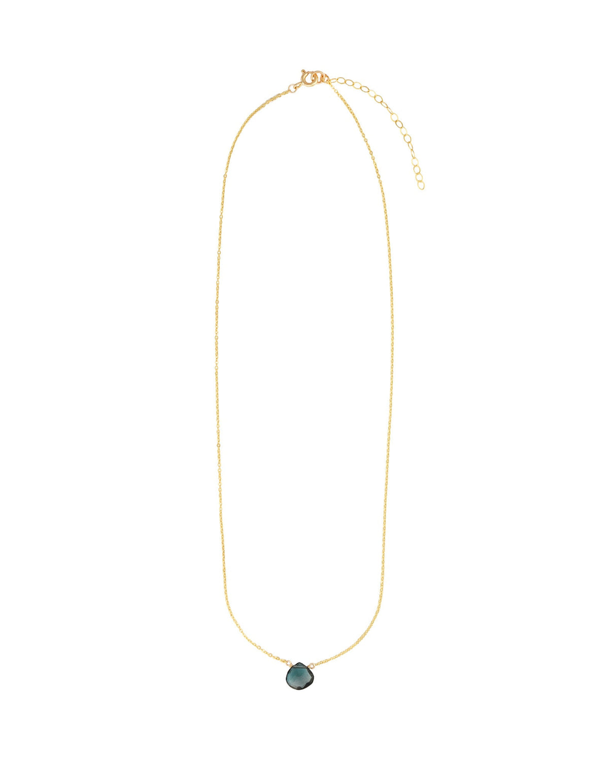 London Blue Topaz Heart Cable Chain Necklace | 8mm