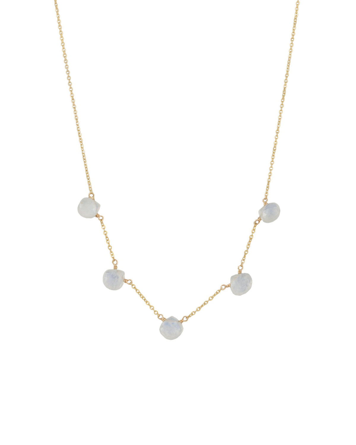 Five Stone Drop Necklace