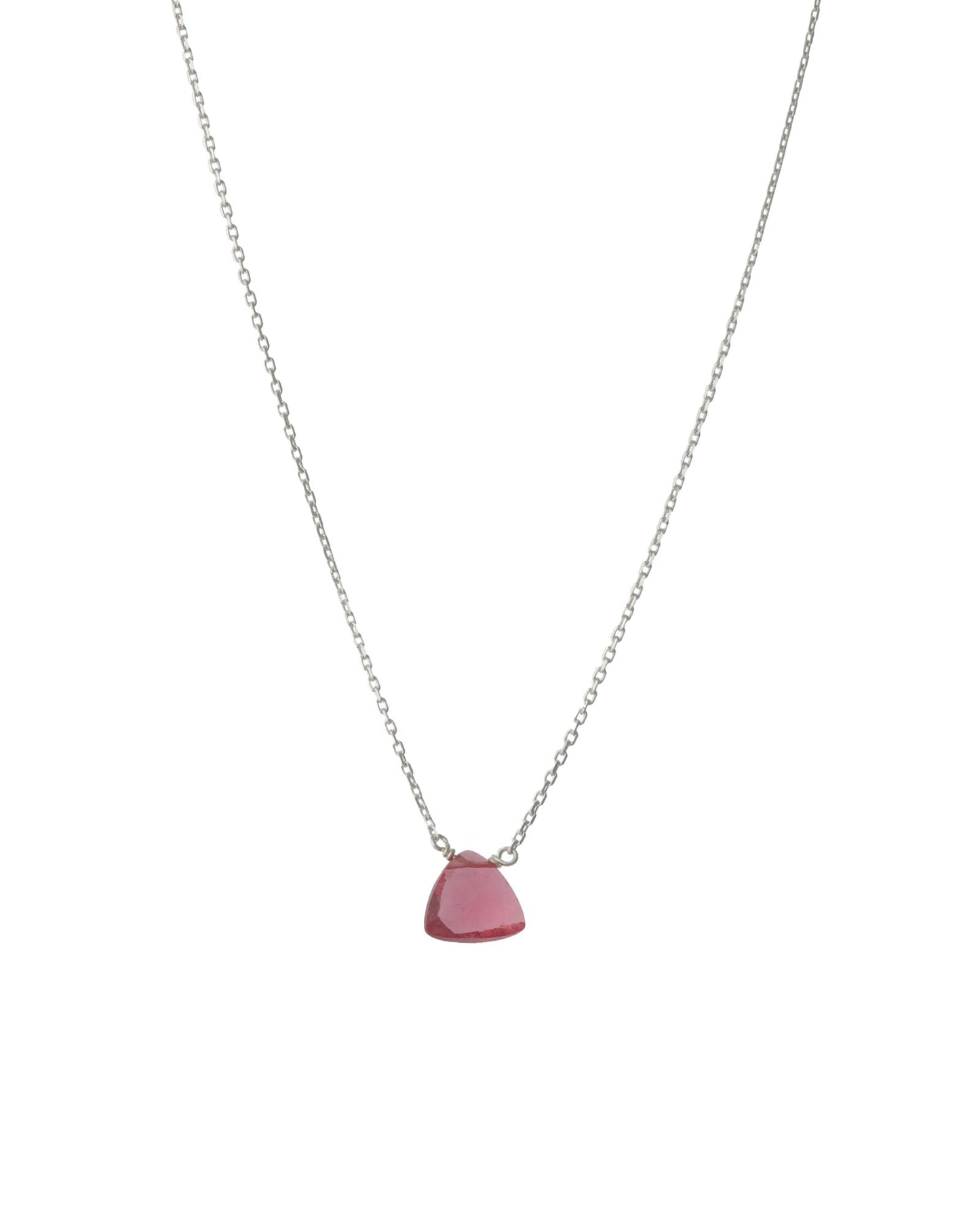 Pink Quartz Trillion Cable Chain Necklace | 8mm