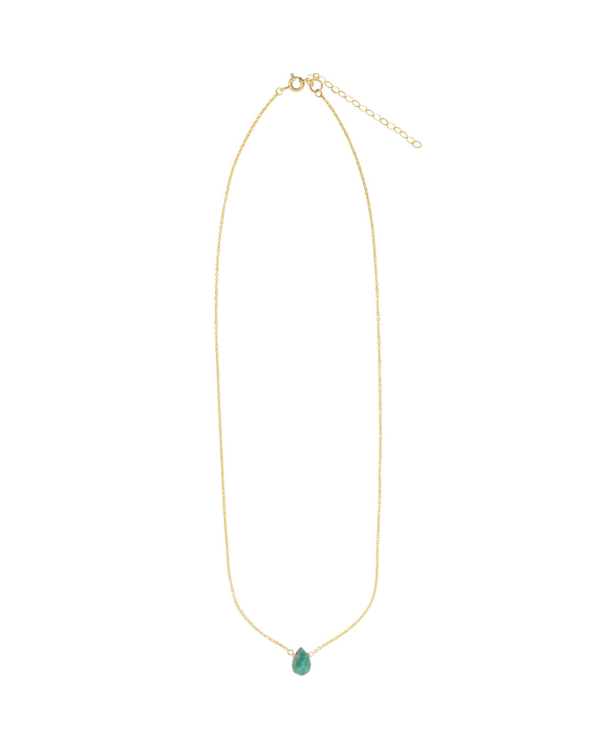 Turquoise Briolette Cable Chain Necklace | 8mm