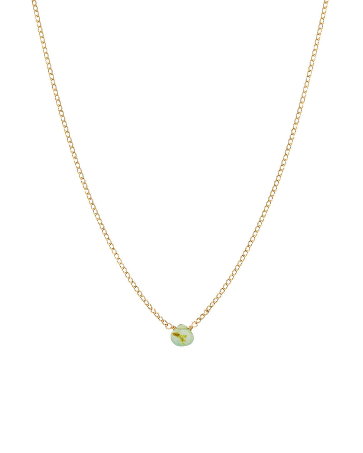 Peruvian Opal Heart Curb Chain Necklace | 6mm