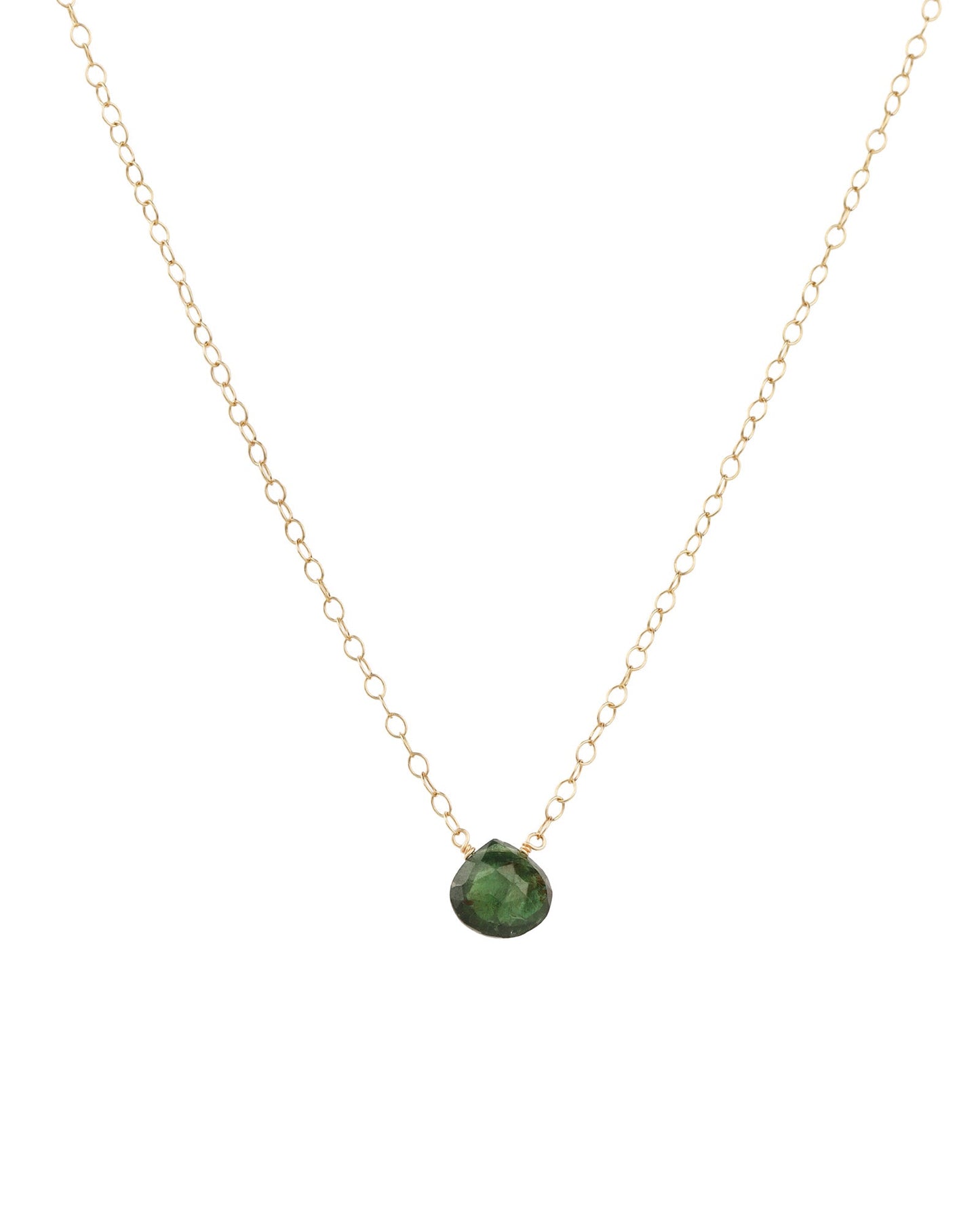 Apatite Heart Cable Chain Necklace | 6mm