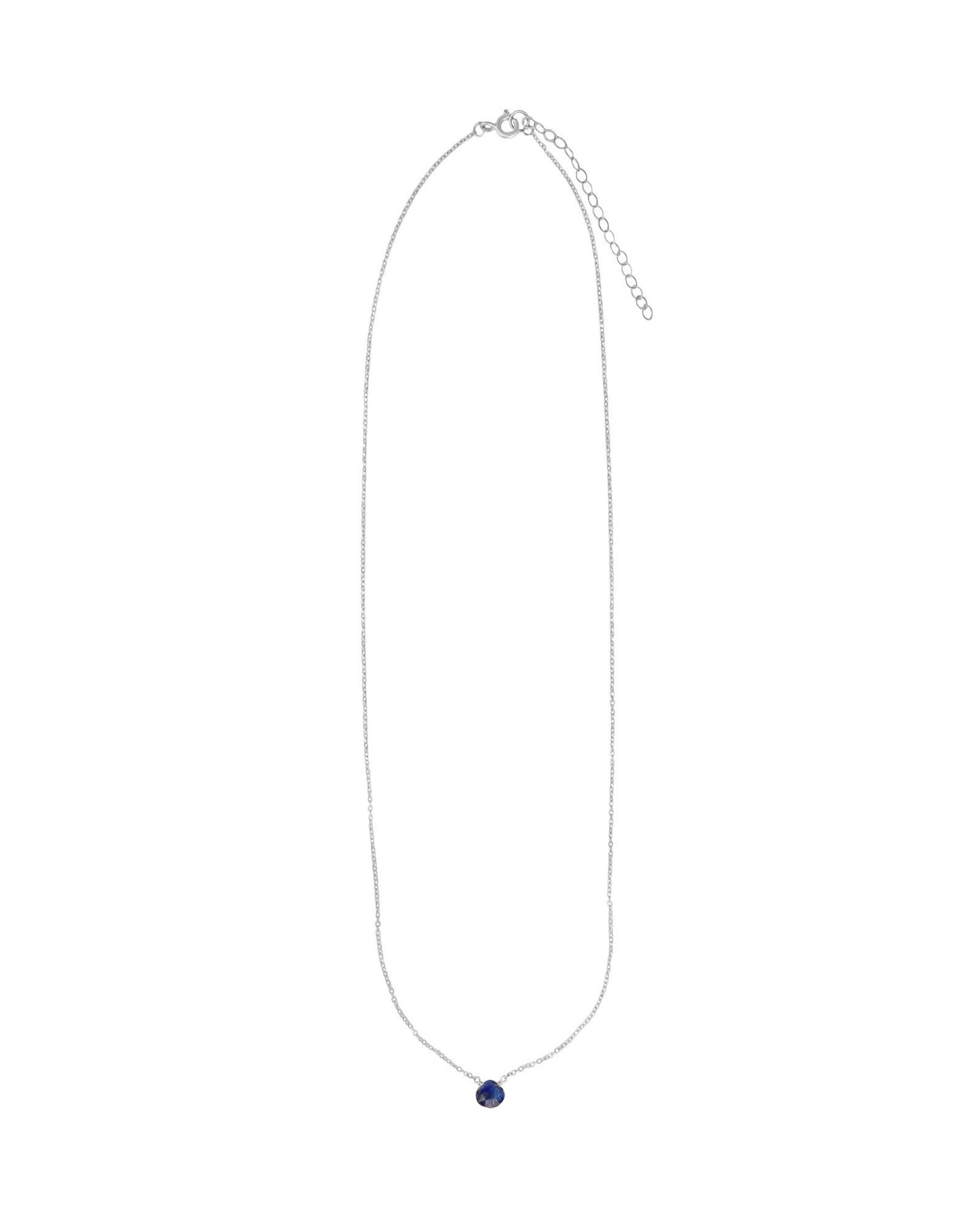 Blue Kyanite Heart Cable Chain Necklace | 6mm