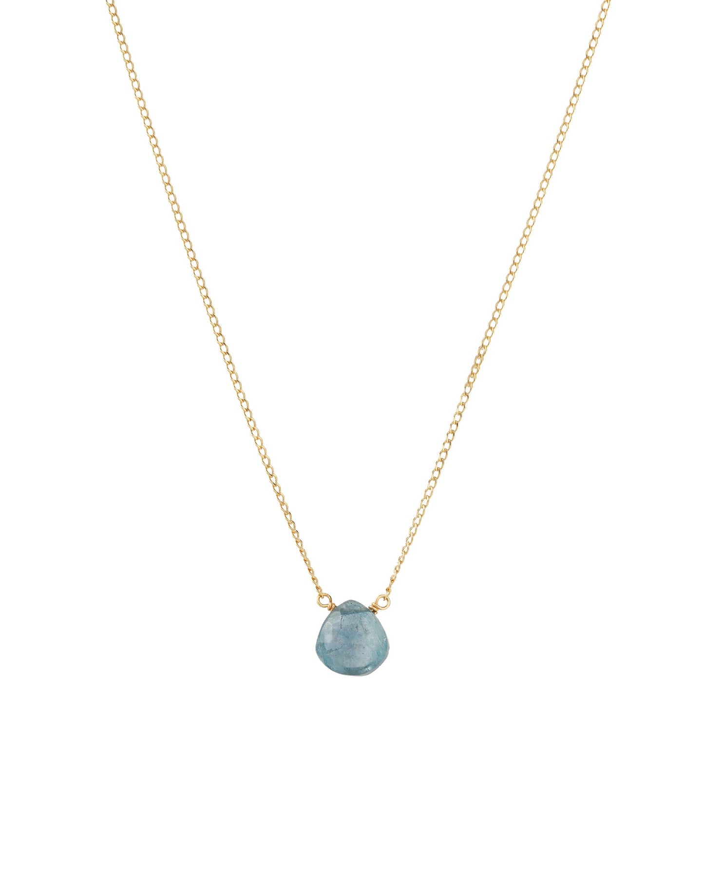 Grandidierite Heart Curb Chain Necklace | 10mm
