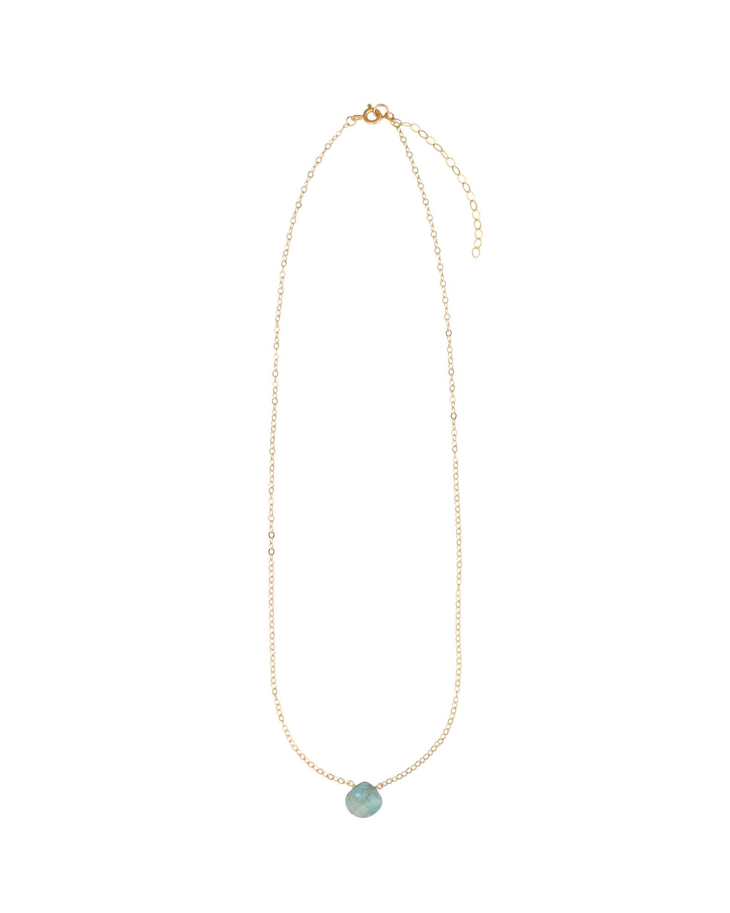 Blue Kyanite Heart Cable Chain Necklace | 8mm