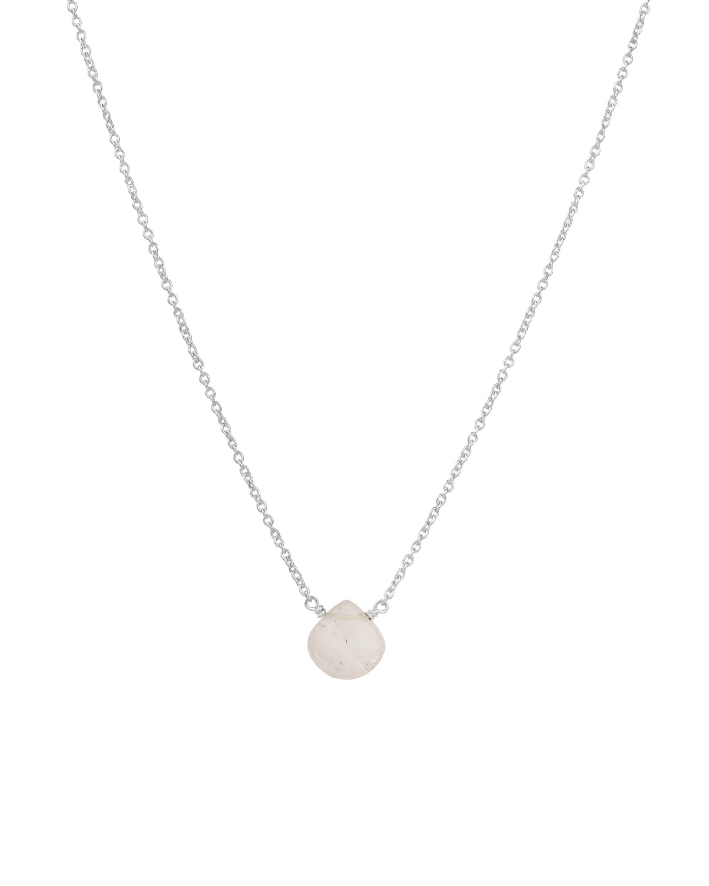 Kunzite Heart Cable Chain Necklace | 10mm