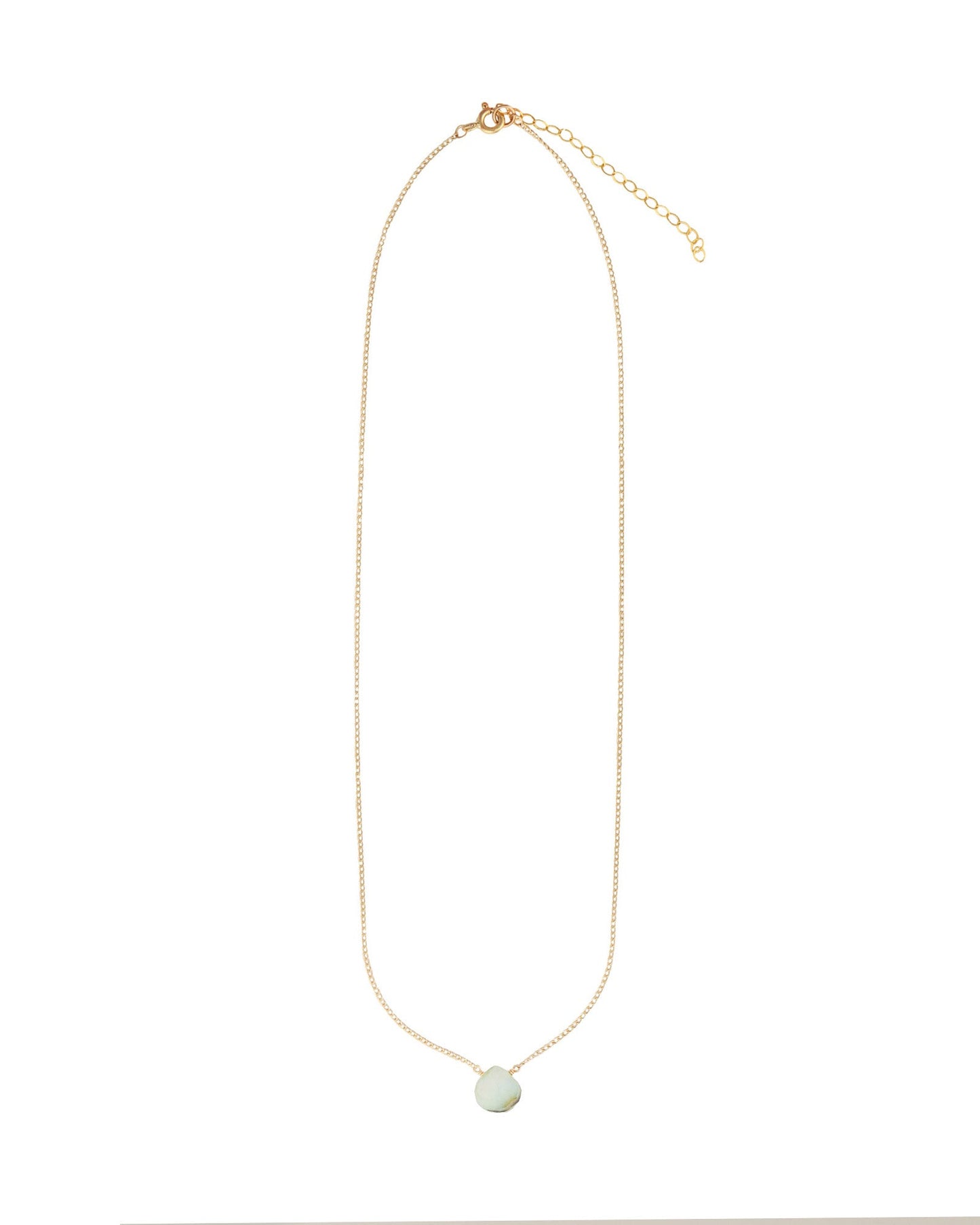 Peruvian Opal Heart Curb Chain Necklace | 10mm