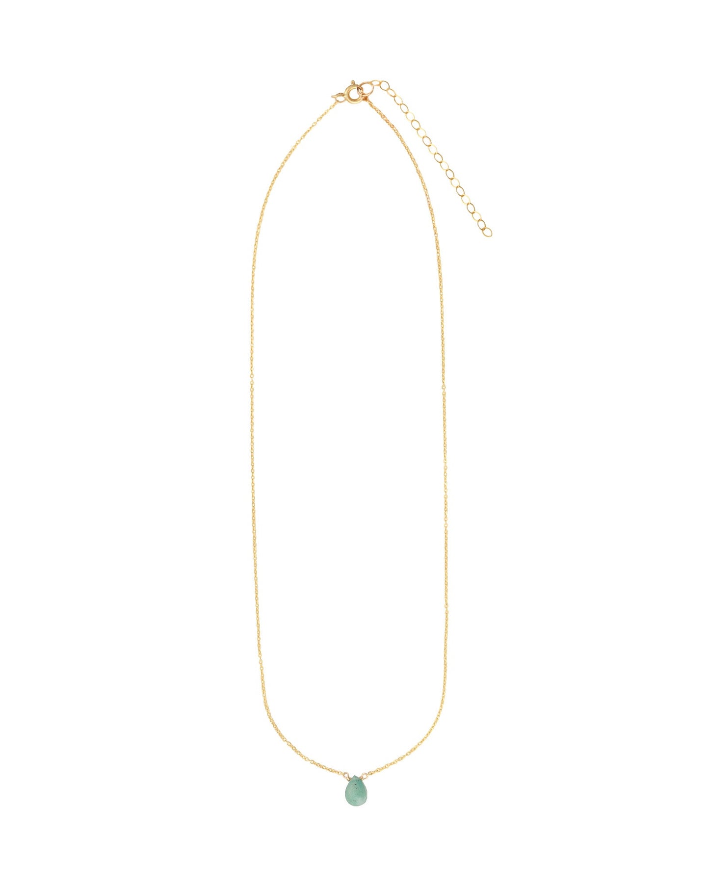 Blue Grandidierite Pear Cable Chain Necklace | 6mm