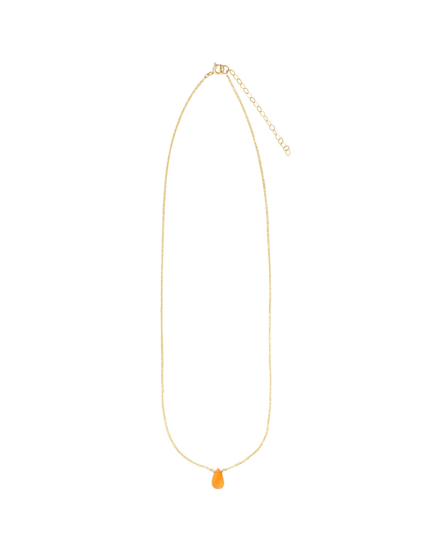 Carnelian Pear Cable Chain Necklace | 6mm