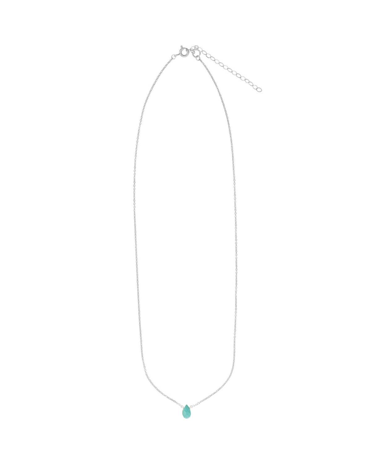 Turquoise Pear Cable Chain Necklace | 6mm