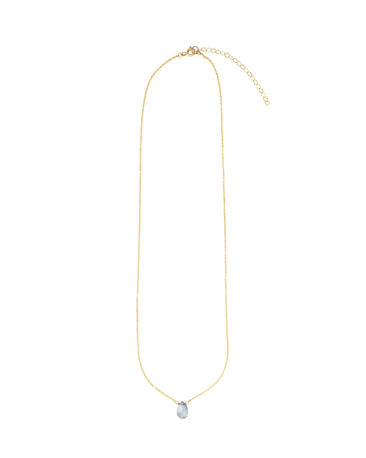 Mystic Blue Topaz Pear Cable Chain Necklace | 8mm