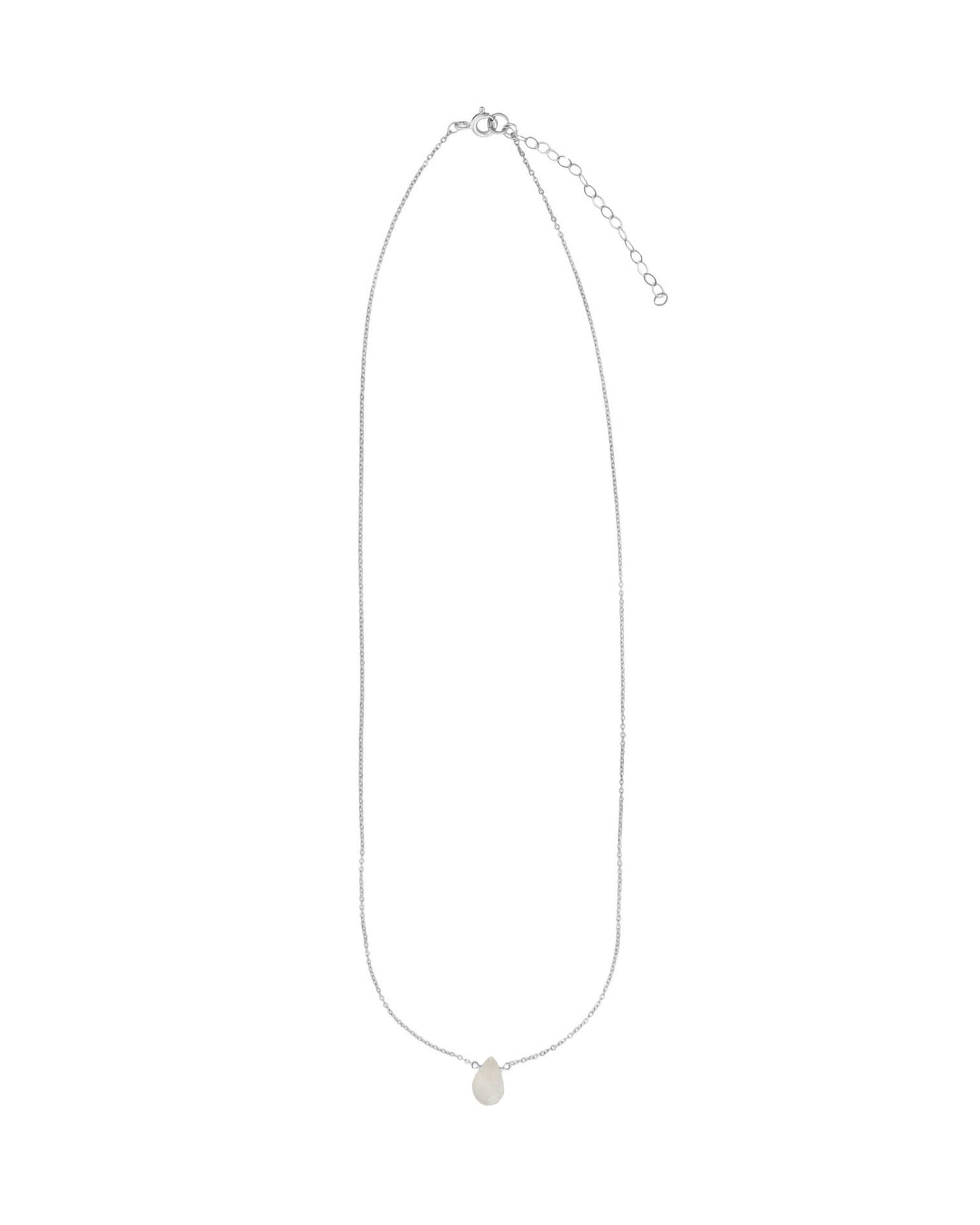 Rainbow Moonstone Pear Cable Chain Necklace | 8mm