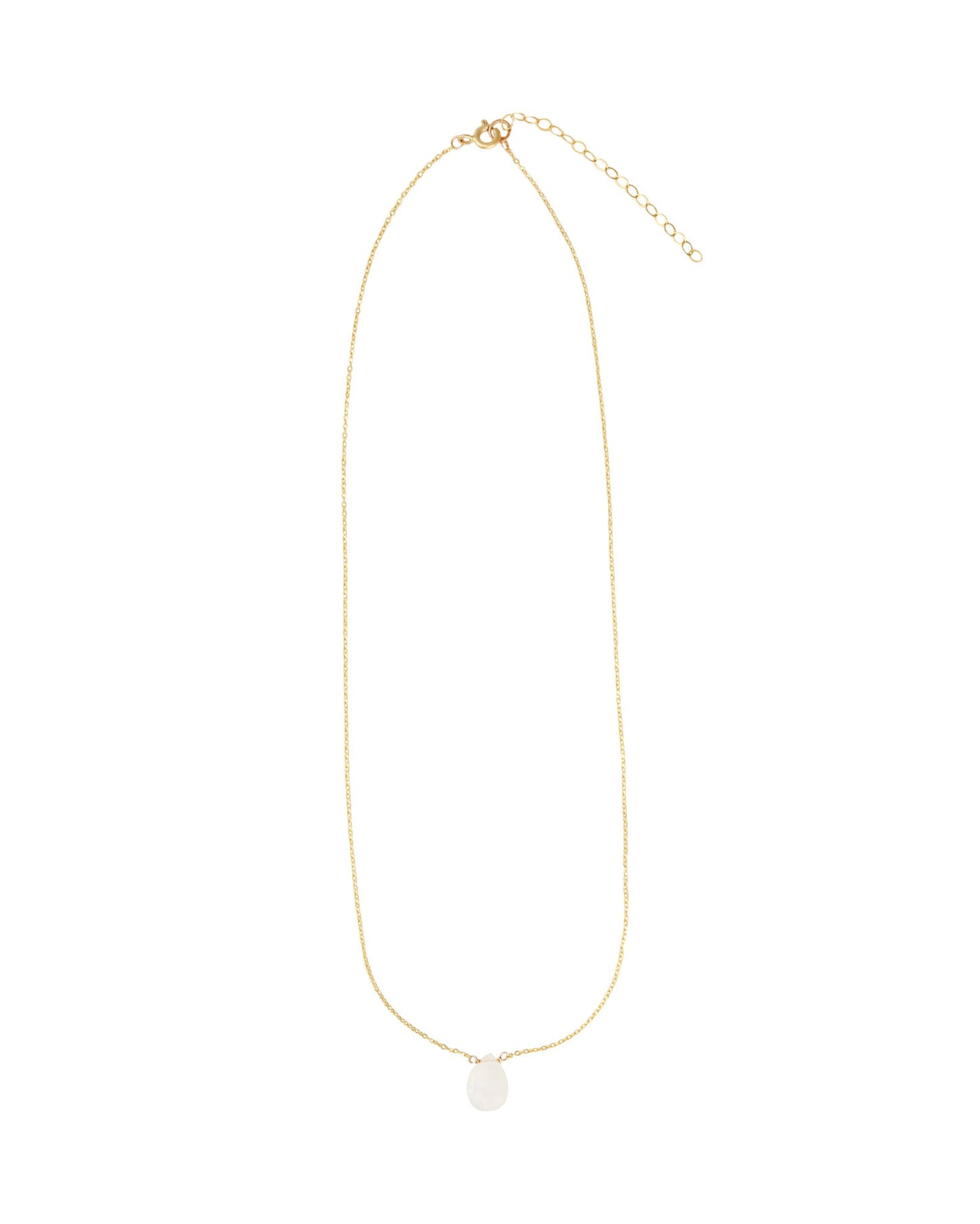 Rainbow Moonstone Pear Cable Chain Necklace | 8mm