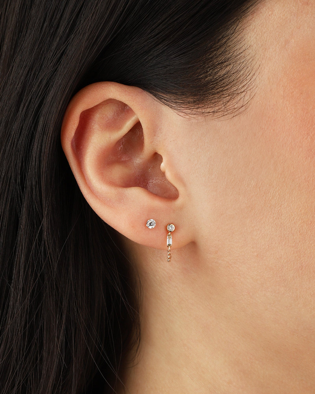 Round CZ 3mm Studs