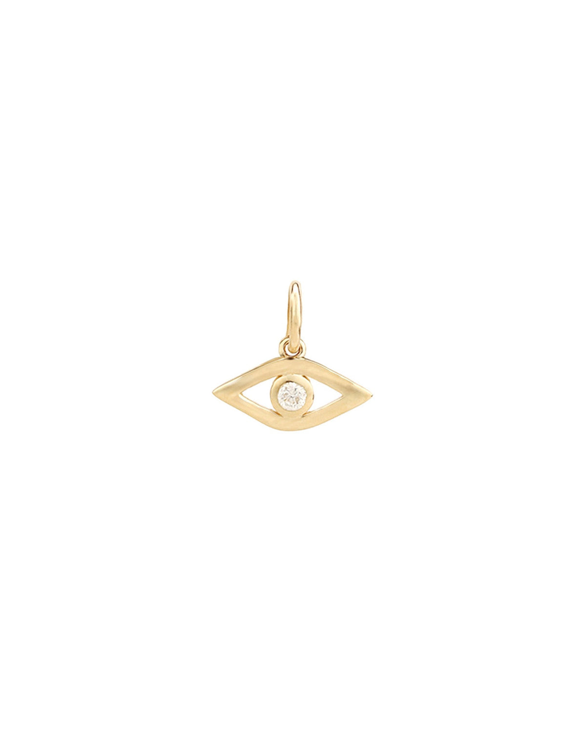 Solitaire Evil Eye Charm