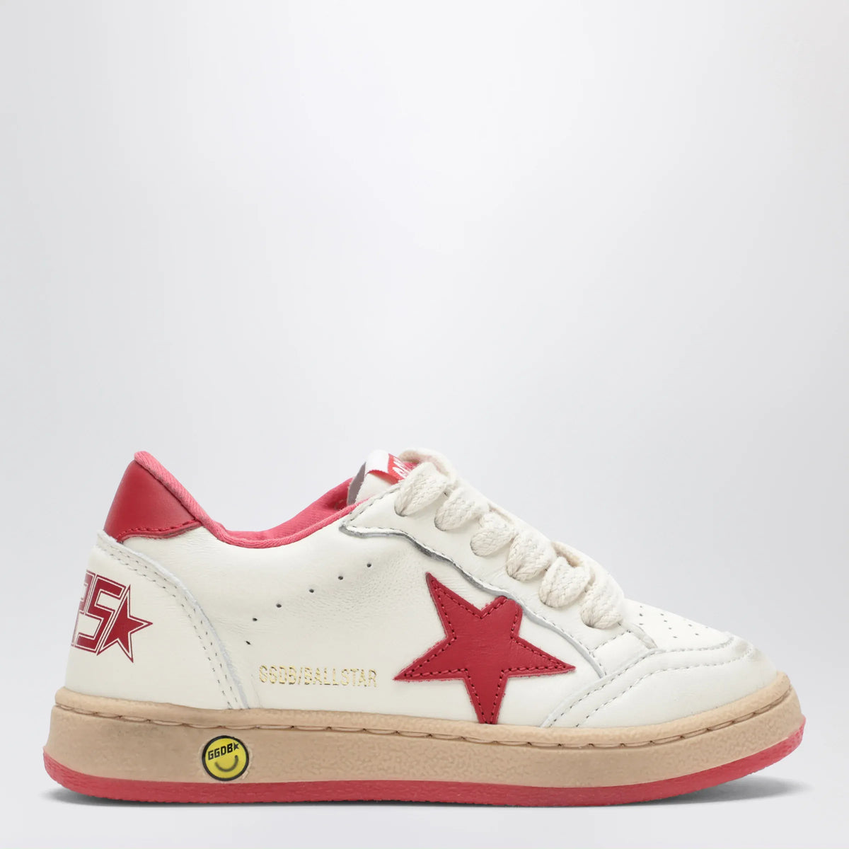 Golden Goose - Ball Star sneakers in white/red