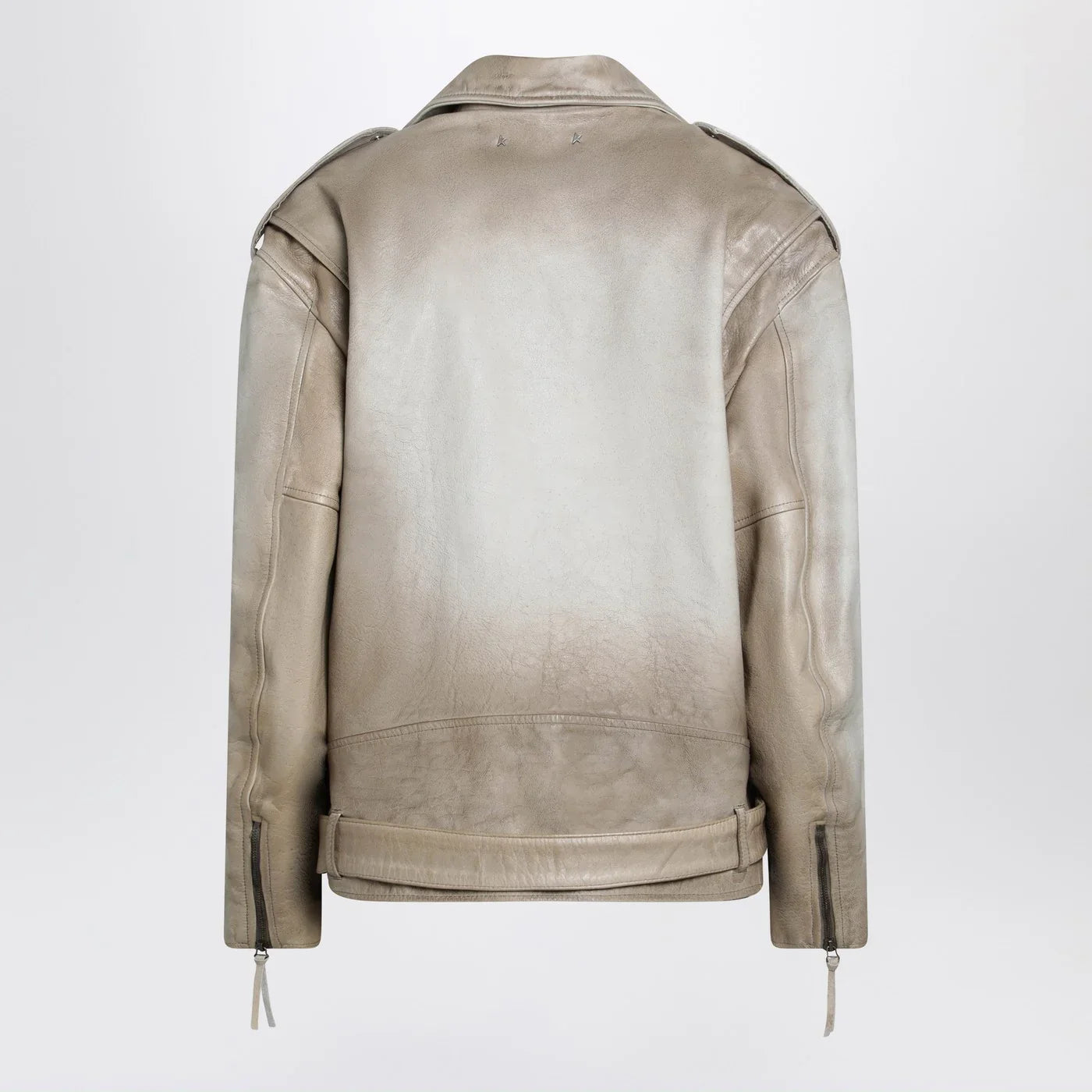 Golden Goose - Beige leather Phoebe jacket