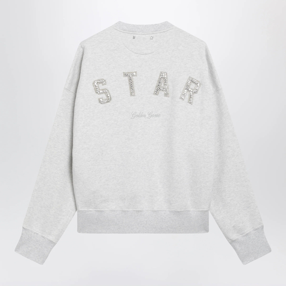 Golden Goose - Women's Star cropped oversized cotton hoodie in grey