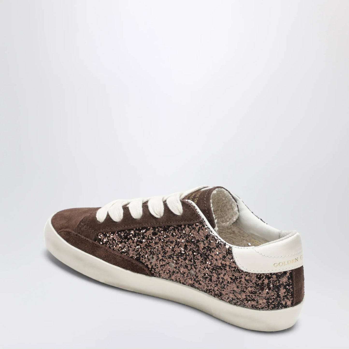 Golden Goose - Super-Star sneakers in brown/cream glitter