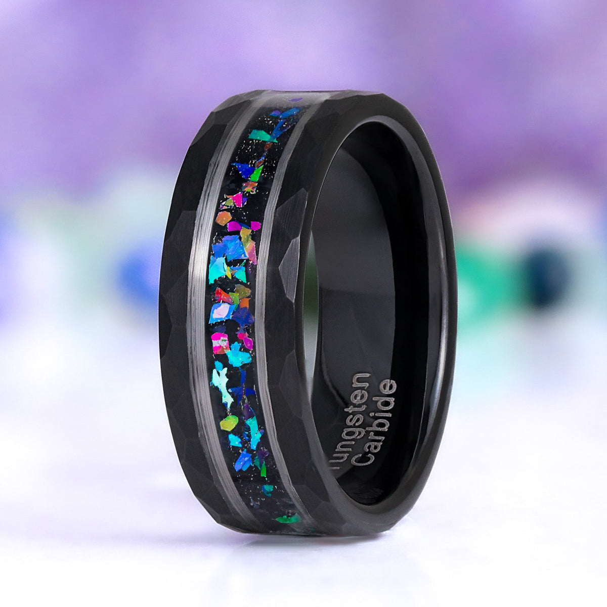 Mystic Topaz & Galaxy Fire Opal Celtic Couples Ring Set
