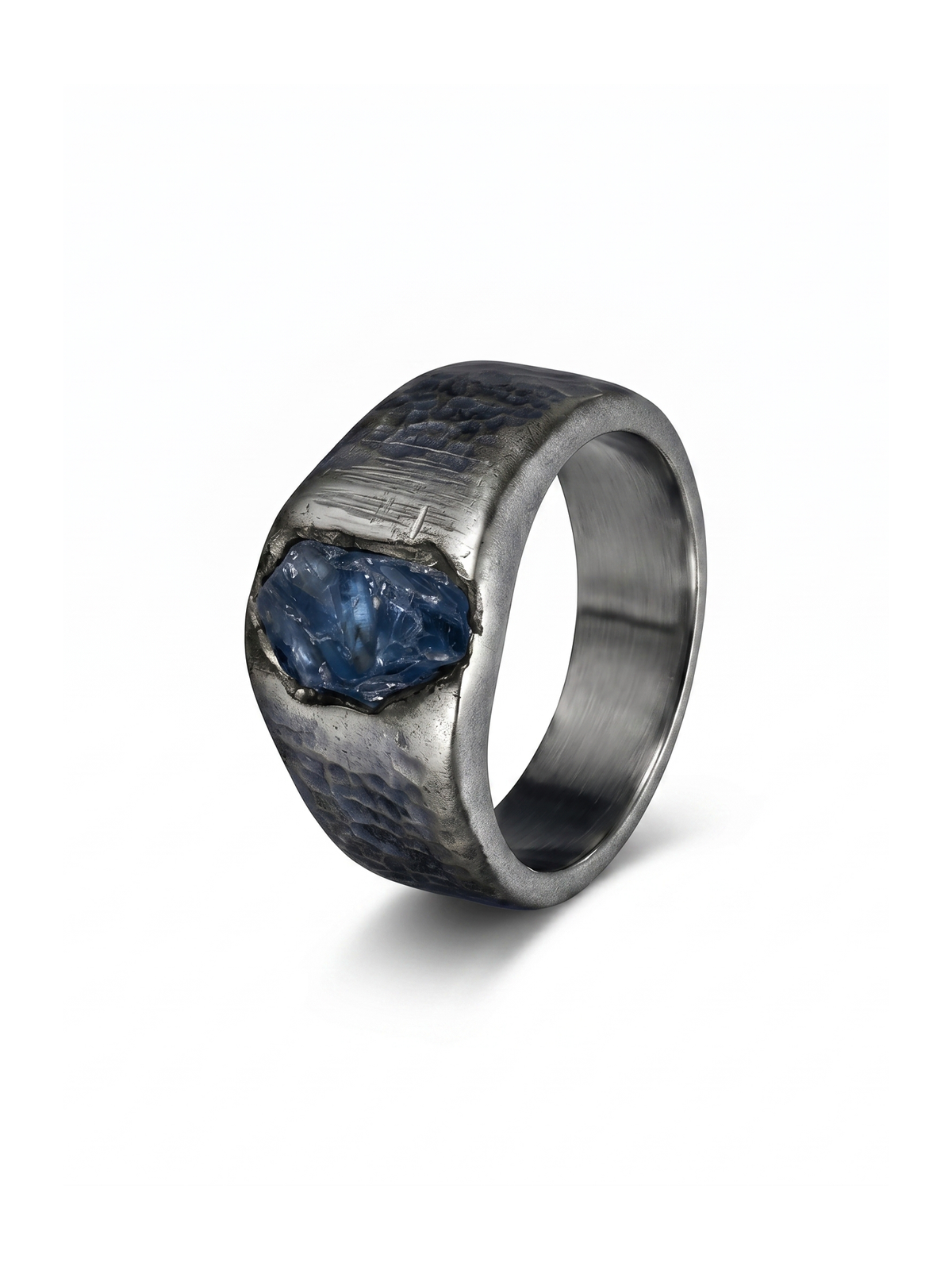 Rough Labradorite Men's Ring By Harshita Jewellery