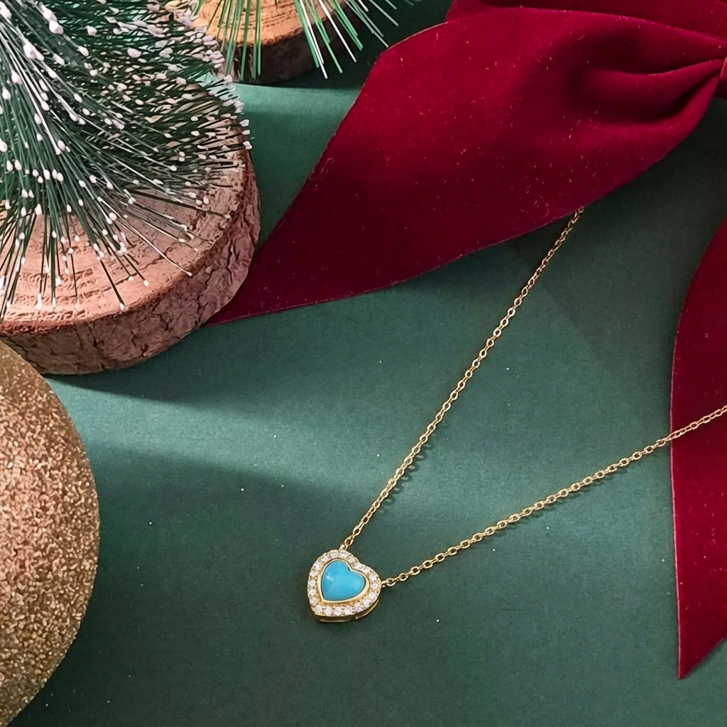 Guardian's Whispe- Heat Cut Turquoise Classic Necklace