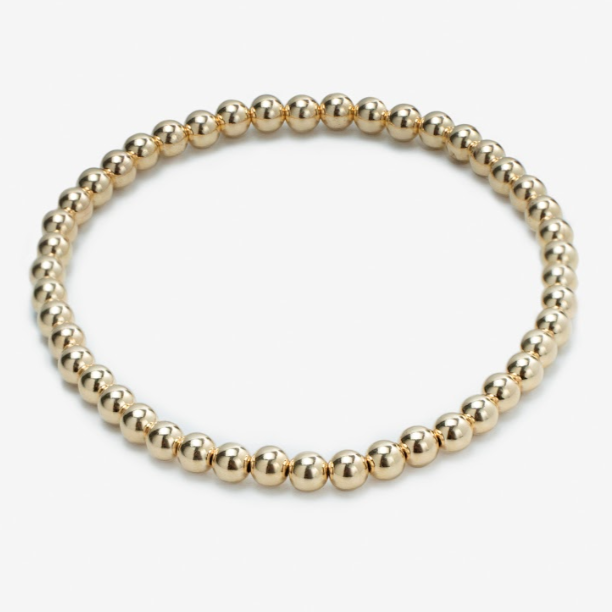 Kirstine Classic Gold Beaded Bracelets