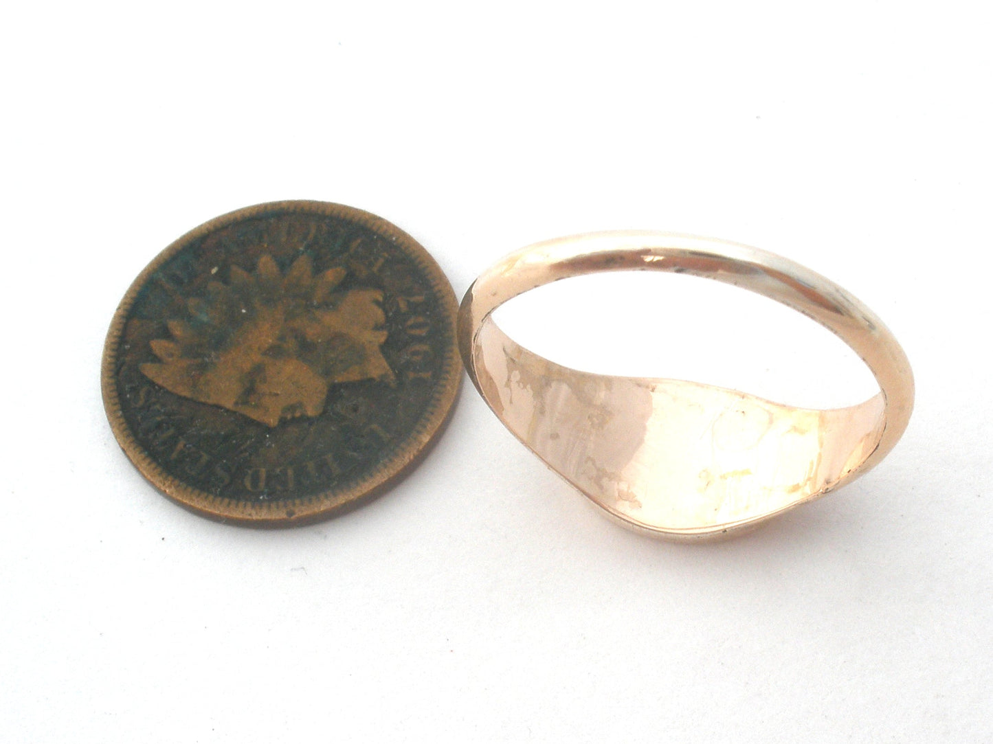 Gold Filled Signet Ring Size 8 Vintage