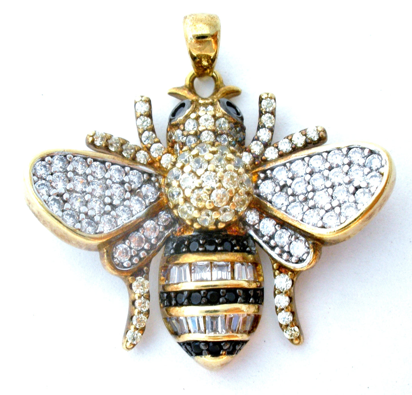 Gold Over Sterling Bumble Bee Pendant