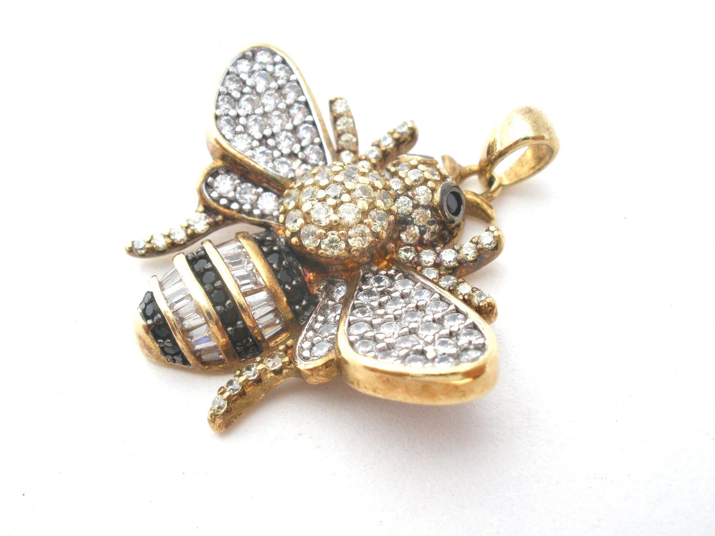 Gold Over Sterling Bumble Bee Pendant