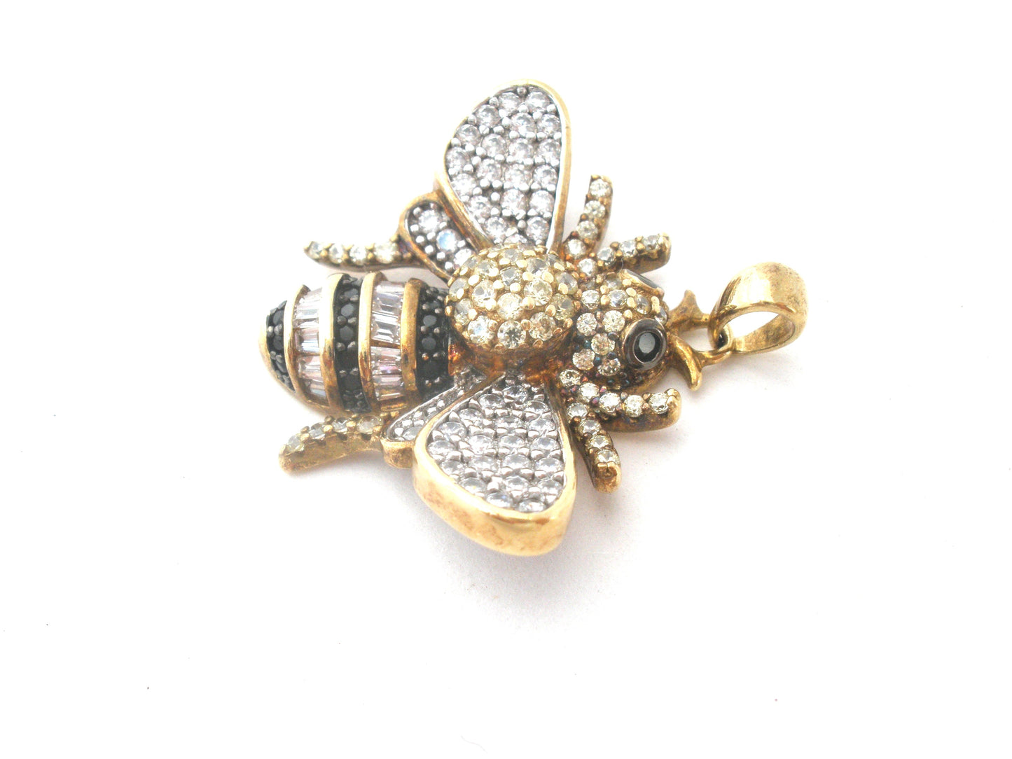 Gold Over Sterling Bumble Bee Pendant