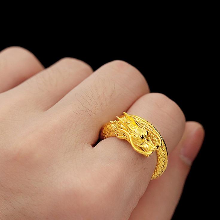 Dragon and Phoenix Couple Ring